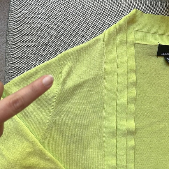 Y2K Ruffle Cardigan In Shade Lime Green, Circa 2007 Size: XL - Picture 4 of 16